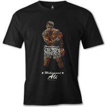 T-Shirt Muhammad Ali - Hard Punch Siyah Erkek Tshirt