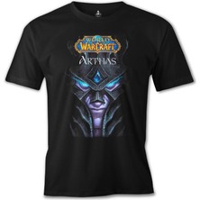 T-Shirt World Warcraft - Arthas Siyah Erkek Tshirt