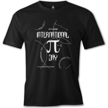 T-Shirt Matematik - Pi 8 Siyah Erkek Tshirt