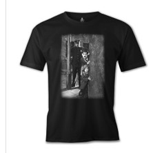 T-Shirt Charlie Chaplin Siyah Erkek Tshirt