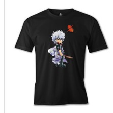 T-Shirt Gintama Gintoki Siyah Erkek Tshirt