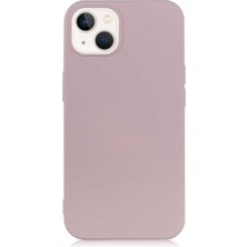 Caseart Apple iPhone 13 Mini Kapak Içi Kadife Lansman Lux Silikon Kılıf - Pudra