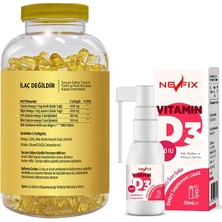 Flx Omega3 90 Softgel  Nevfix Vitamin D3 Sıvı 20 ml