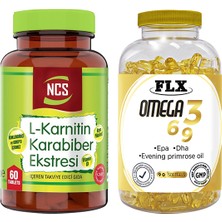 Ncs L-Carnitine Karabiber Extreli 60 Tablet & Flx Omega 3-6-9 90 Tablet