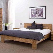 Zerka Concept Oscar Masif Doğal Ahşap Karyola Ithal Çam 160*200