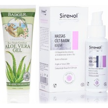 Badger Aloe Vera Jel ve Sirenol Hassas Cilt Bakım Kremi Seti