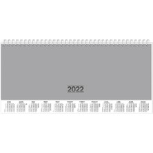 Keskin Color 2022 Plastik Kapak Haftalık Spiralli Masa Takvimi 12 x 33.5 cm Antrasit Aj-80