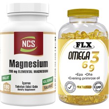 Ncs Magnesium Malat 180 Tablet & Flx Omega 3-6-9 90 Tablet
