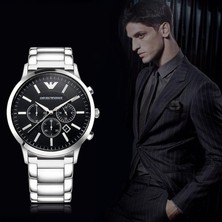 Emporio Armani AR2460 Erkek Çelik Kordon Kuvars Saat (Yurt Dışından)