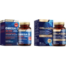 Nutraxin Omega 3 Ultra 2500 Mg Balık Yağı 30 Kapsül + Hidrolize  30 Tablet
