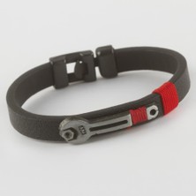 Feryal Anahtar Figürlü Suni Deri Bileklik