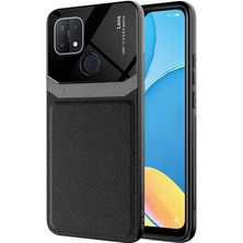 Kvy Oppo A15S Deri Stili Emiks Kılıf