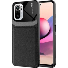 Kvy Xiaomi Redmi Note 10 Deri Stili Emiks Kılıf + Nano Ekran Koruyucu