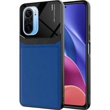 Kvy Xiaomi Redmi K40 Deri Stili Emiks Kılıf + Nano Ekran Koruyucu