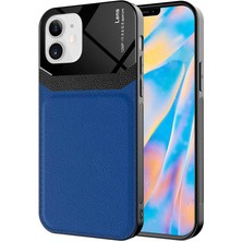 Kvy Apple iPhone 12 Deri Stili Emiks Kılıf + Nano Ekran Koruyucu
