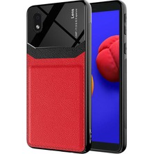 Kvy Samsung Galaxy A01 Core Deri Stili Emiks Kılıf + Nano Ekran Koruyucu