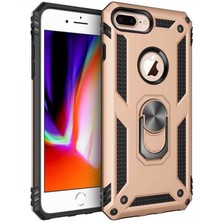 Kvy Apple iPhone 8 Plus Yüzüklü Standlı Vega Kılıf