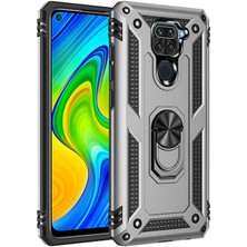 Kvy Xiaomi Redmi Note 9 Yüzüklü Standlı Vega Kılıf