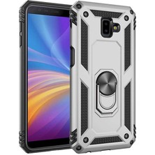 Kvy Samsung Galaxy J6 Plus Yüzüklü Standlı Vega Kılıf