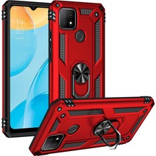 Kvy Oppo A15S Yüzüklü Standlı Vega Kılıf