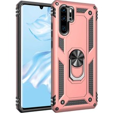Kvy Huawei P30 Pro Yüzüklü Standlı Vega Kılıf + Nano Ekran Koruyucu