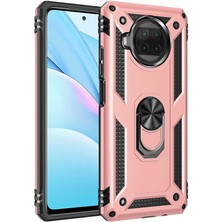 Kvy Xiaomi Redmi Note 9 Pro 5g Yüzüklü Standlı Vega Kılıf + Nano Ekran Koruyucu