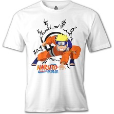 Llord T-Shirt Llordd T-Shirt Naruto Beyaz Erkek T-Shirt