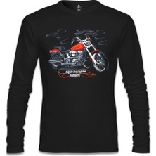 Llord T-Shirt Llordd T-Shirt Motosiklet - Ride Extraordinary Siyah Erkek SweaT-Shirt