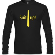 Llord T-Shirt Llordd T-Shirt How I Met Your Mother - Suit Up Siyah Erkek SweaT-Shirt