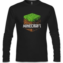 Llord T-Shirt Llordd T-Shirt Minecraft - Cube Siyah Erkek SweaT-Shirt