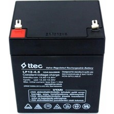 Ttec Hhm - 12 Volt 12V 4.5 Amper 4,5AH Bakımsız Kuru Akü Alarm Santral Asansör Tıbbi Cihaz Pili Akusu