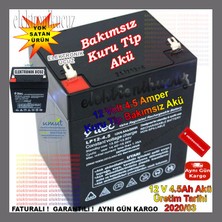 Ttec Hhm - 12 Volt 12V 4.5 Amper 4,5AH Bakımsız Kuru Akü Alarm Santral Asansör Tıbbi Cihaz Pili Akusu