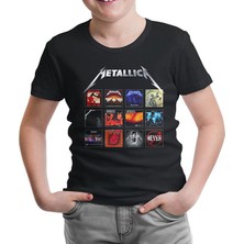 Llord T-Shirt Llordd T-Shirt Metallica - Album Covers Siyah Çocuk T-Shirt