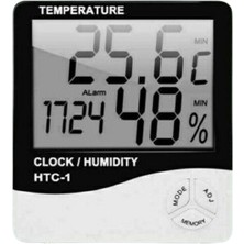 Clock Htc-2 Dijital Nem ve Sıcaklık Ölçer Saat
