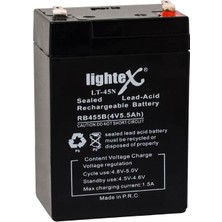 Lightex LT-45N 4V 5.5 Ah Bakımsız Işıldak Aküsü
