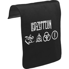 Lord T-Shirt T-Shirt T-Shirt LED Zeppelin Logo Unisex Siyah Tak-Çıkar Postacı Çanta Kapağı CK-802
