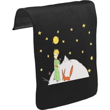 Lord T-Shirt T-Shirt T-Shirt Küçük Prens - Moon And Back Unisex Siyah Tak-Çıkar Postacı Çanta Kapağı CK-1108