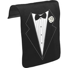 Lord T-Shirt T-Shirt T-Shirt Damat - Groom Suit Unisex Siyah Tak-Çıkar Postacı Çanta Kapağı CK-1502