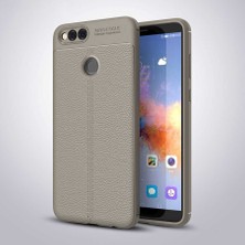 MobaxAksesuar Huawei Honor 7x Kılıf Deri Tarzı Niss Silikon Case