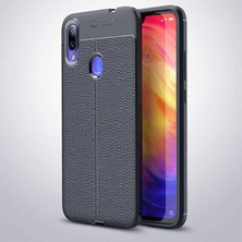 MobaxAksesuar Xiaomi Redmi Note 7 Kılıf Deri Tarzı Niss Silikon Case