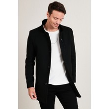 Buratti Relaxed Fit Düğmeli Dik Yaka Kaşe Kaban Erkek KABAN 5840099