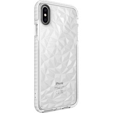 MobaxAksesuar Apple Apple iPhone Xs Max 6.5 Kılıf Bumper Şeffaf Buzlu Kapak