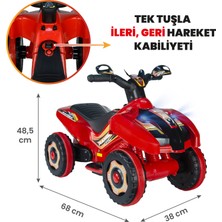 UJ Toys Ujtoys  Uzaktan Kumandalı Akülü Atv 6V Ranger-Siyah