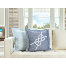 Madame Coco Laurene Kırlent Kılıfı - Lacivert - 43X43 cm