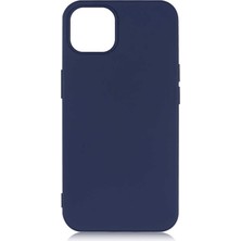 Case 4U Apple iPhone 13 Kılıf Lansman Içi Kadife Soft Yumuşak Dokulu Liquid Silikon Lacivert