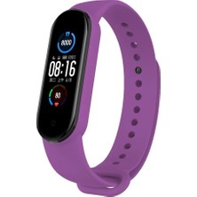 Oso Kordon Xıaomı Mi Band 5/6  Uyumlu Silikon Kordon - Mor - Tek Beden