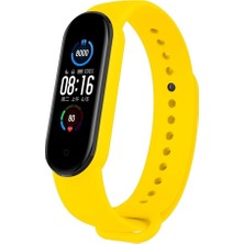 Oso Kordon Xıaomı Mi Band 5/6  Uyumlu Silikon Kordon - Sarı - Tek Beden