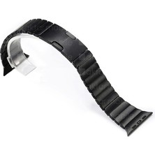 AktarMobile Apple Watch 7 6 Se 5 4 3 2 1 - 42 / 44 / 45 mm Uyumlu Metal Kordon Baklalı Model Bilezik Çelik Kayış