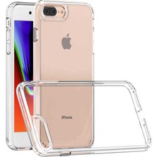 Case World Apple iPhone 8 Plus Kapak Sert Silikon Şeffaf Kılıf