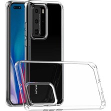 Case World Huawei P40 Pro Kapak Sert Silikon Şeffaf Kılıf